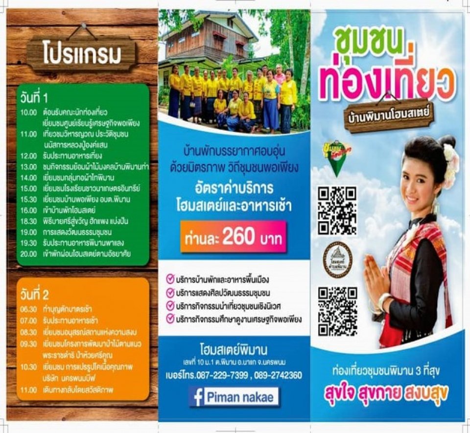 พัฒนาชุมชนท่องเที่ยวบ้านพิมานโฮมสเตย์ พัฒนาชุมชนท่องเที่ยวบ้านพิมานโฮมสเตย์
